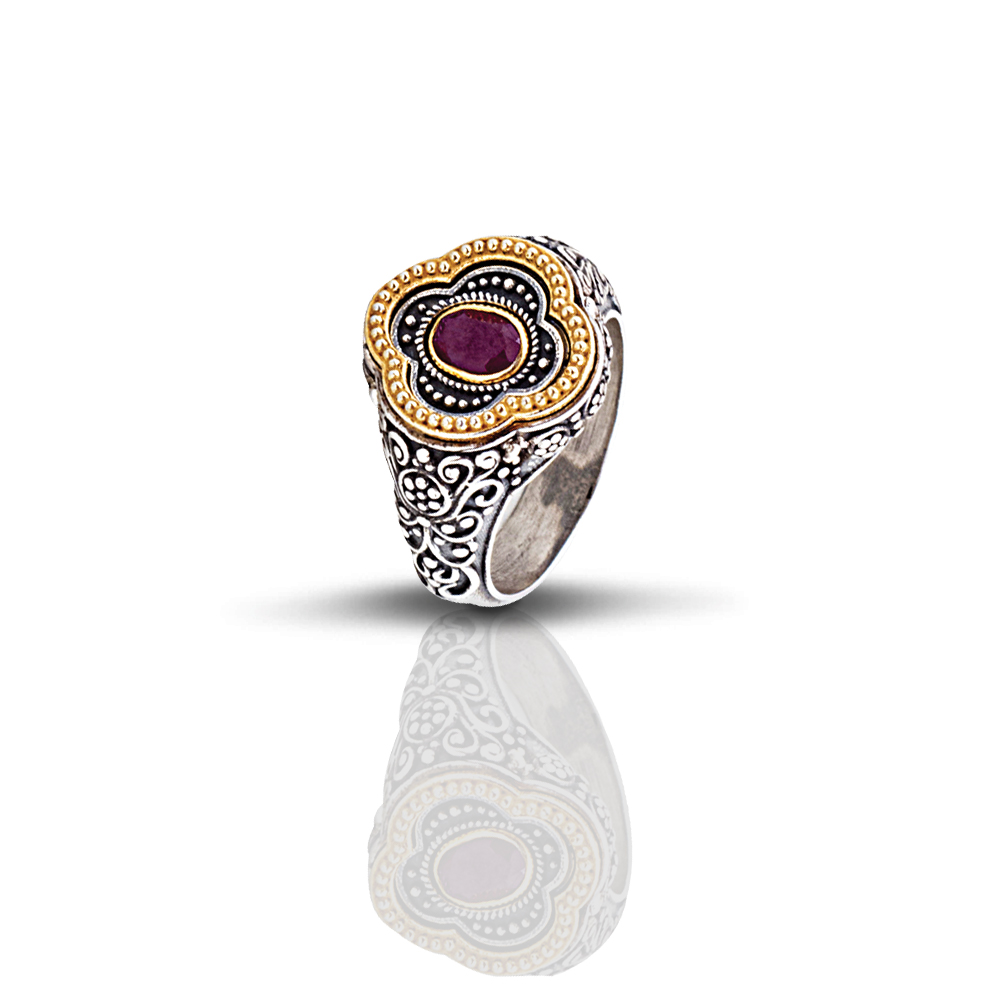 Sterling Silver Ring with Swarovski Stone D292