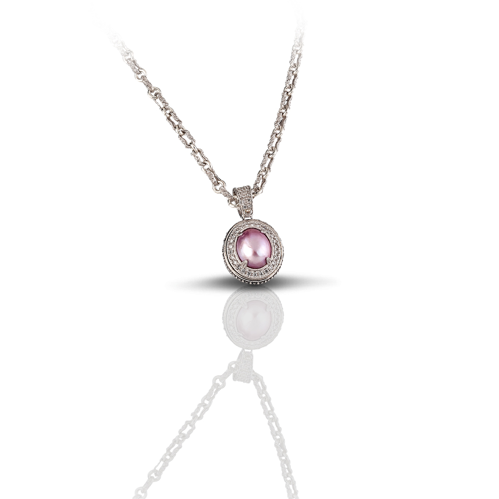 Pendant with Pearl and Zircon M84