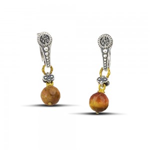 Earrings with Mineral Stones S120-4A