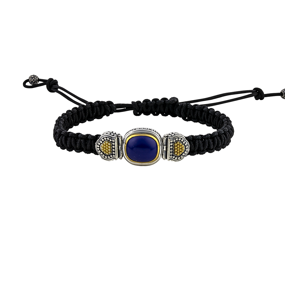 Sterling Silver Bracelet with Semi-Precious Stones B139-1