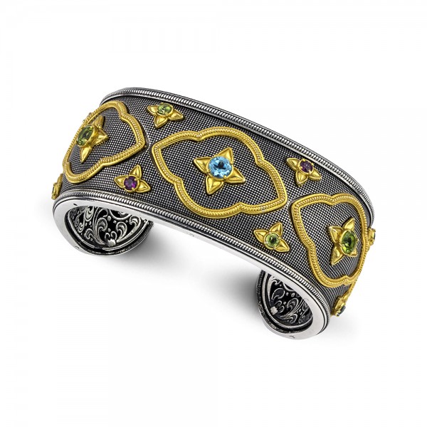 Sterling SilverBracelet  with Semi-Precious Stones B143