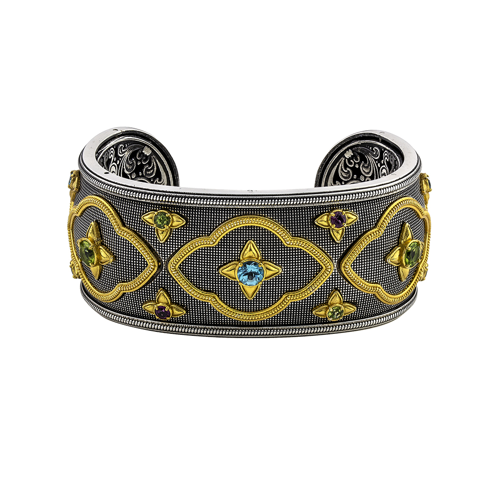 Sterling SilverBracelet  with Semi-Precious Stones B143