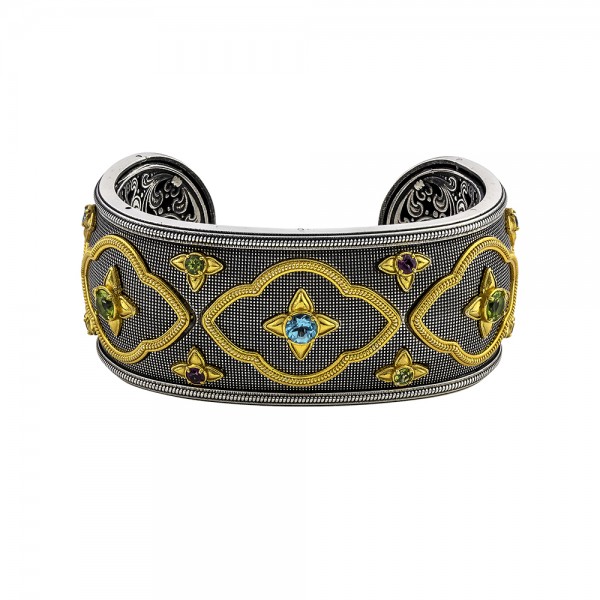 Sterling SilverBracelet  with Semi-Precious Stones B143
