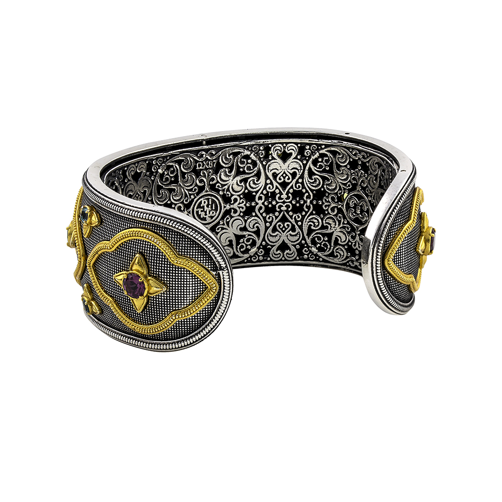 Sterling SilverBracelet  with Semi-Precious Stones B143