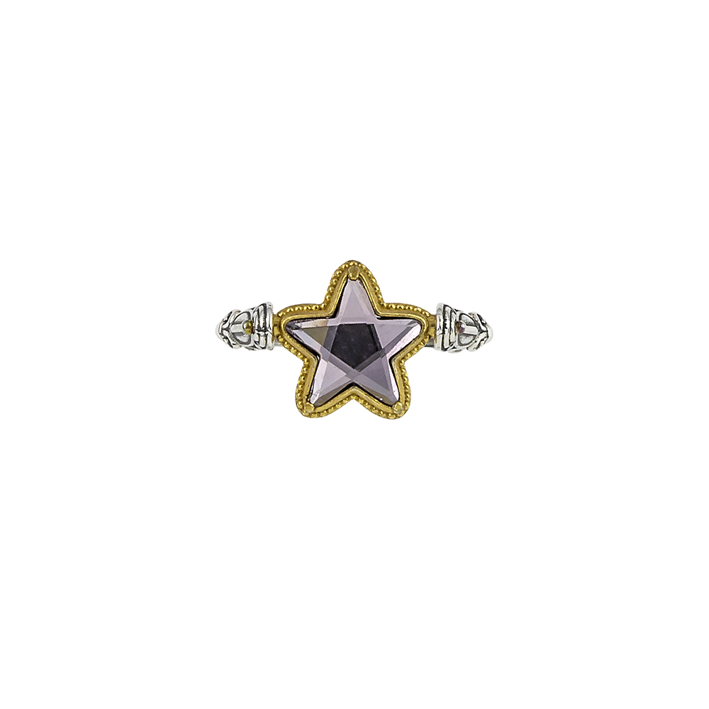 Sterling Silver Ring  with Swarovski Stones D144