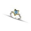 Sterling Silver Ring  with Swarovski Stones D144