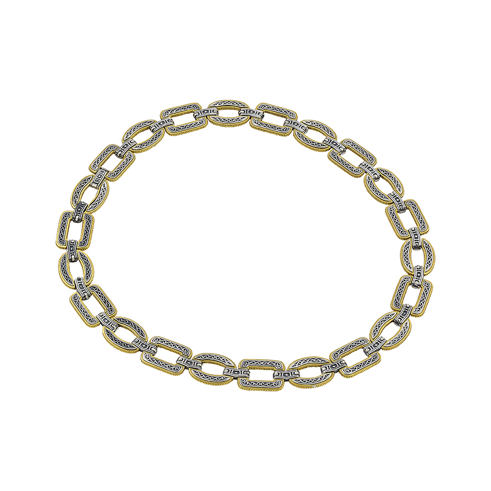 Sterling Silver Necklace  with Semi-Precious Stones K140