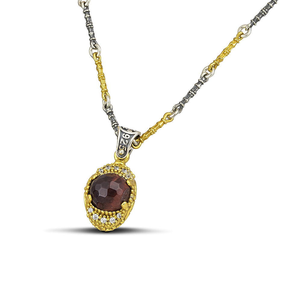 Pendant with Semi-Precious Stones M121-1