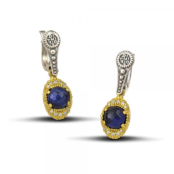 Earrings with Semi-Precious Stones S121 Earrings with Semi-Precious Stones S121